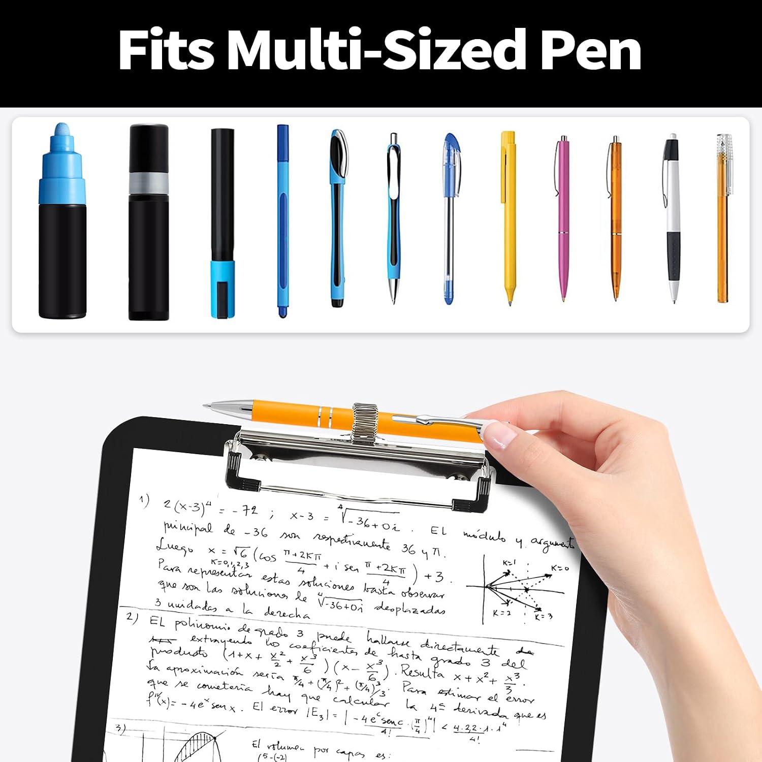 Sooez Plastic Clipboard with Pen Holder, [10% Thicker] Clip Boards 8.5x11”