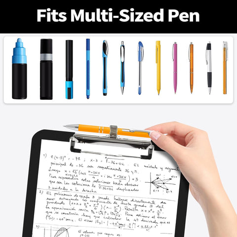 Sooez Plastic Clipboard with Pen Holder, [10% Thicker] Clip Boards 8.5x11”