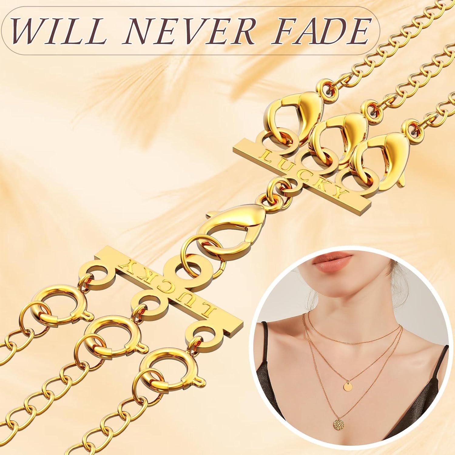 Necklace Layering Clasp Separator, Multi Necklace Stack Clasp