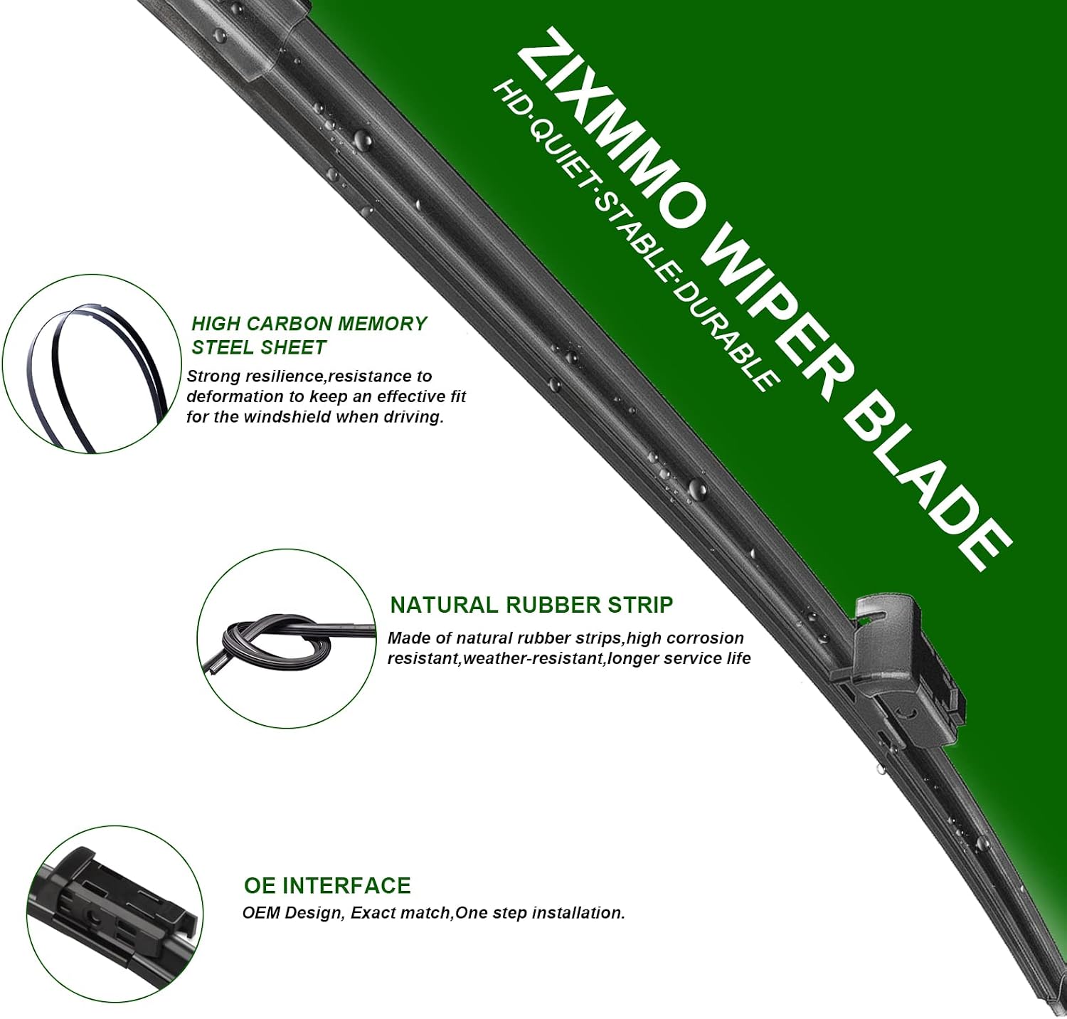 2 Factory Wiper Blades Replacement for 2012-2018 AUDI A6 A7 S6 S7