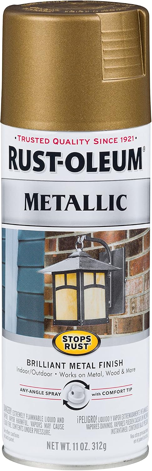 Rust-Oleum Stops Rust Metallic Spray Paint, Antique Brass