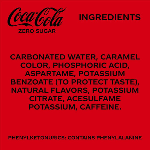 Coca-Cola Zero Sugar Soda Soft Drink Fridge Pack Cans, 12 fl oz, 12 Pack