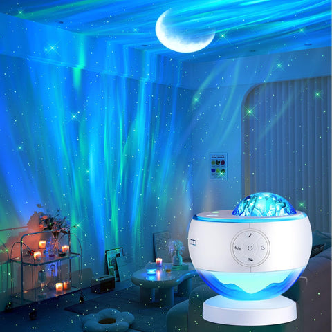 LED Aurora Sensory Light Galaxy Projector Sound Machine Bluetooth Speaker