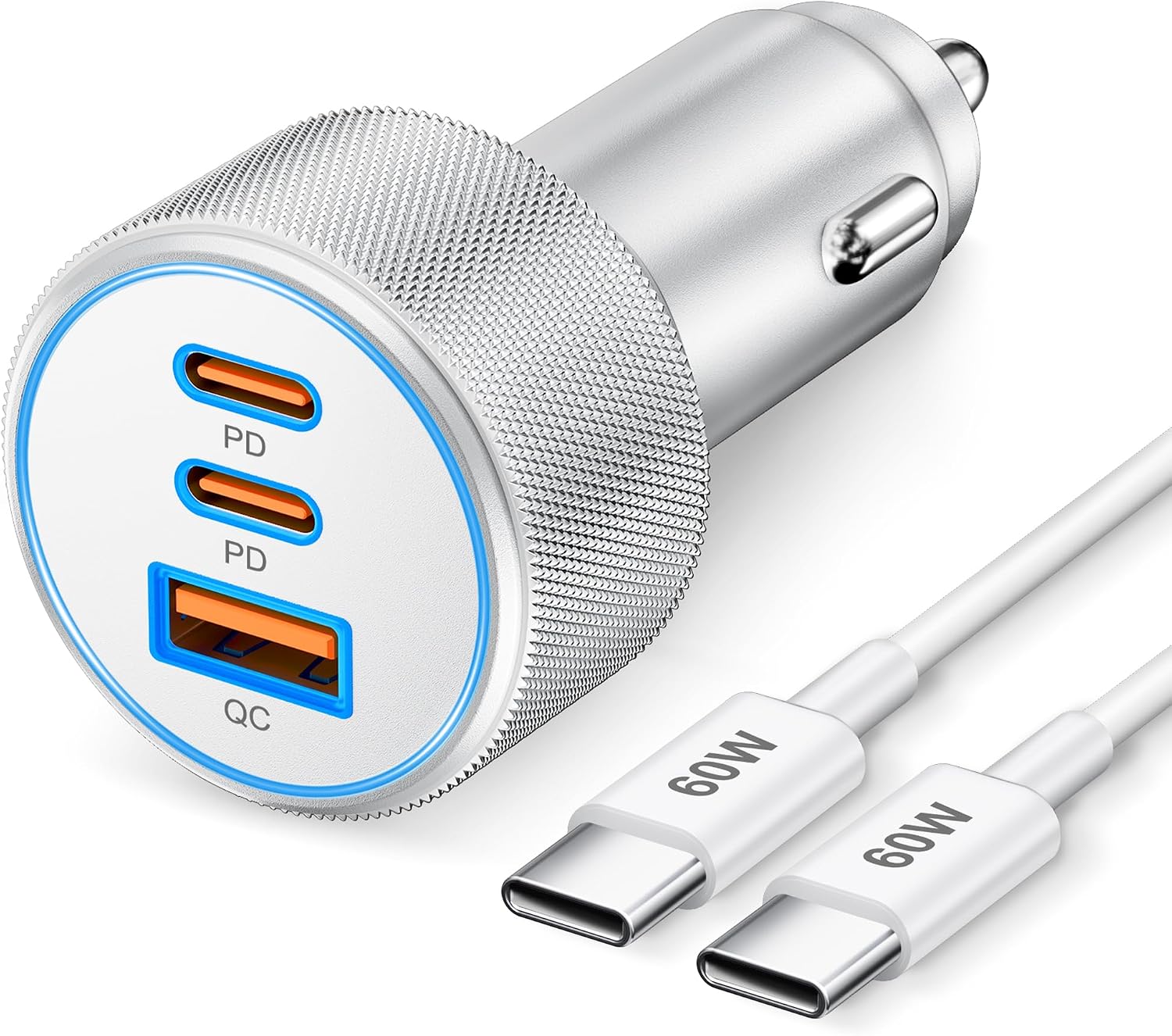 67W 3-Port Super Fast Type C Car Charger USB C for Samsung S26 S25 S24 S23