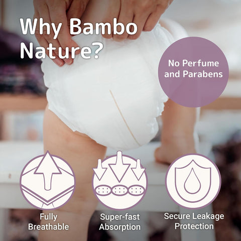 Bambo Nature Hypoallergenic Dream Baby Diapers, Eco-Labeled Sustainable Diapers, Enhanced Leakage Protection, Totally Chlorine-Free, Skin Friendly, and Super Absorbent - Size 5 (27-40lbs) - 25 Count