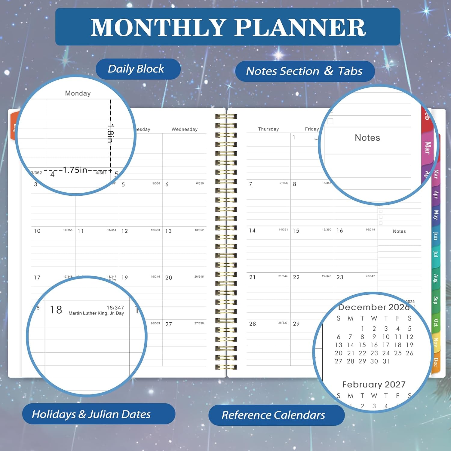 2027 Planner - 2027 Weekly and Monthly Planner, 9" x 11", Jan.2027-Dec.2027