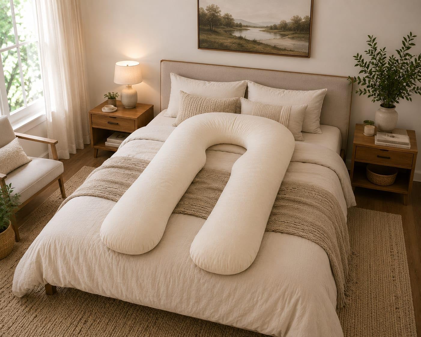Pregnancy Pillow, Body Pillow, Side Sleeper Pillow, Organic