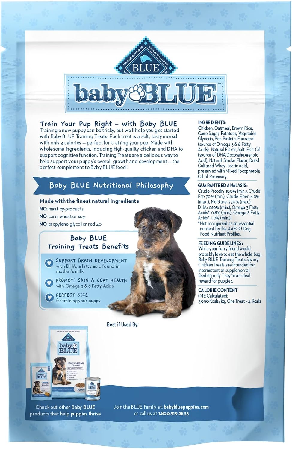Blue Buffalo Baby BLUE Savory Chicken Puppy Training Treats, 4 oz