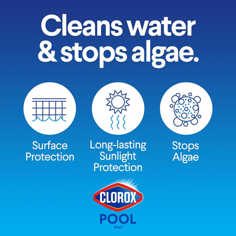 Clorox® Pool&Spa™ XtraBlue 1” Swimming Pool Chlorinating Tablets, Kills Bacteria & Stops Algae, Perfect for Small Pools (5 LB)