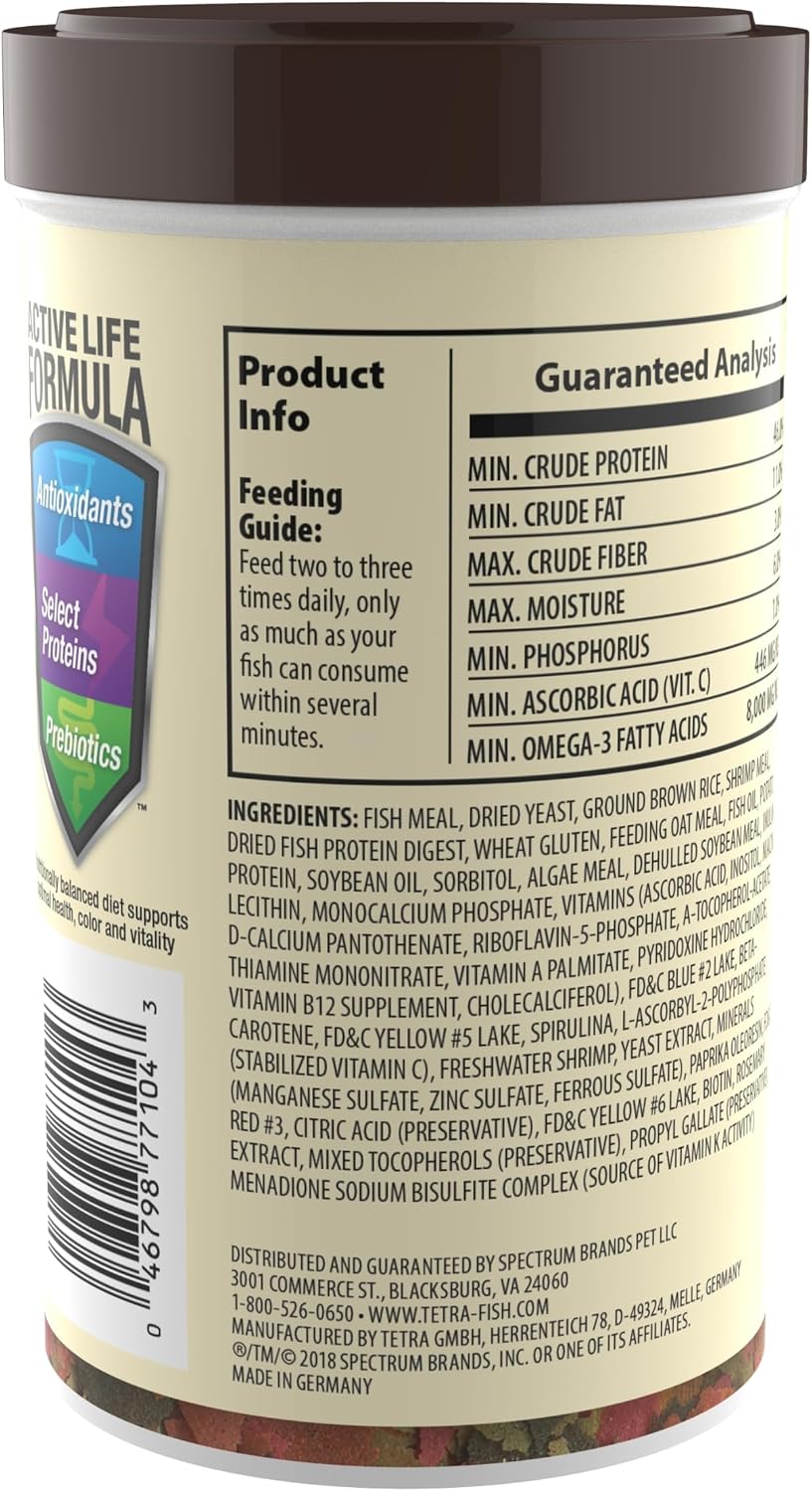 TetraMin Tropical Flakes Fish Food, 2.2 oz
