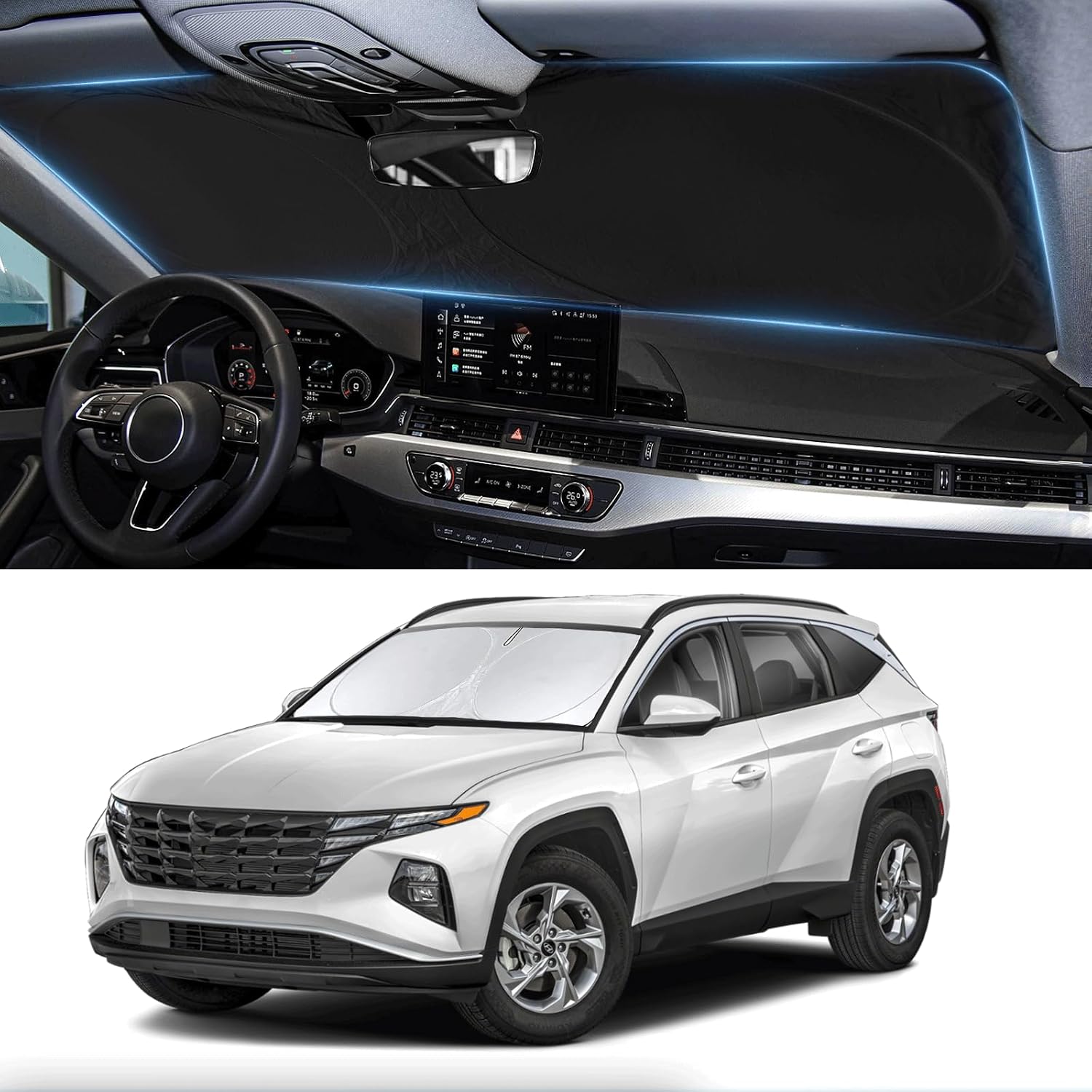 Windshield Sunshade for Hyundai Tucson 2022-2026 Front Window Shades