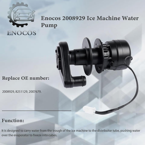 2008929 Ice Machine Water Pump Compatible with Manitowoc Ice Machine I0322, IY0325W and SR0420AP Models, 6W, 0.39A, 60/50HZ, 1550r/min, Replacement# 8251129 2007679 Ice Maker Water Pump