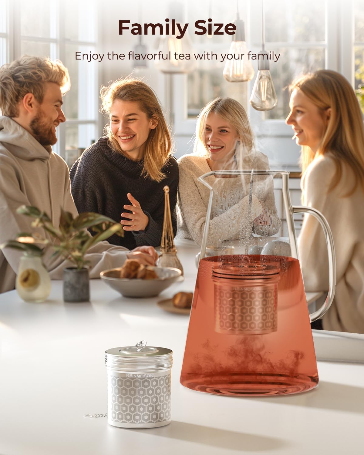 Reinmoson Extra Large Tea Infuser for Loose Tea & Spice Ball for Cooking