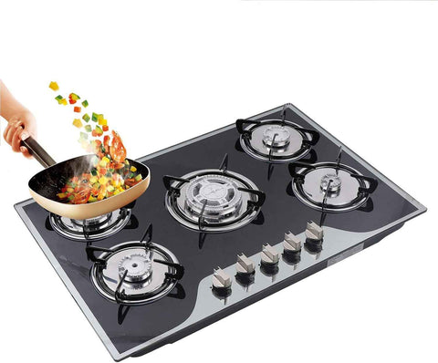 30 Inch Built-in Gas Cooktop, 5 Burners Gas Stove Perfect for Kitchen