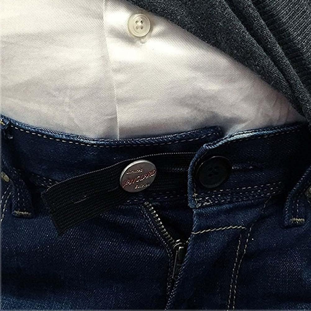 BlingKingdom 5 PCS Adjustable Elastic Button Extenders for Women, Men Pants