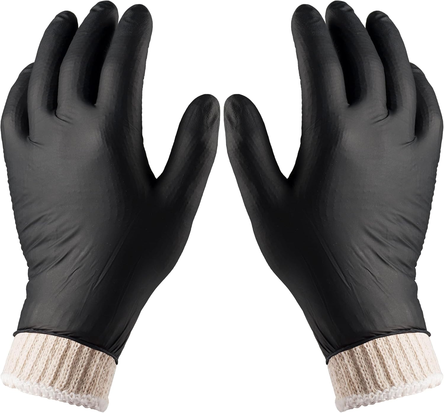Nechtik BBQ Gloves 4 Cotton Glove Liners and 100 Disposable Gloves Washable Cotton Liners Powder Latex Free Nitrile Gloves
