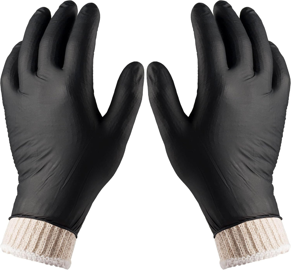 Nechtik BBQ Gloves 4 Cotton Glove Liners and 100 Disposable Gloves Washable Cotton Liners Powder Latex Free Nitrile Gloves