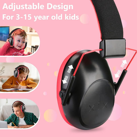 ProCase Kids Noise Cancelling Headphones Ear Hearing Protection, Black
