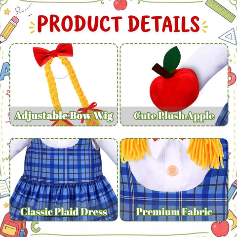 Back to School Goose Outfits Porch Goose Costume for Outdoor Lawn Decor