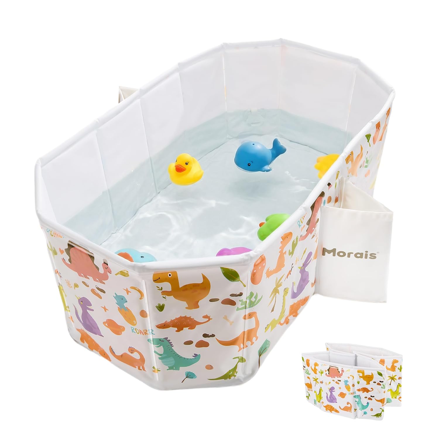 MORAIS Collapsible Baby Bathtub, Toddler Bathtub for Shower