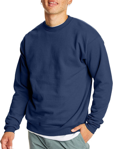 Hanes Men's Sweatshirt, EcoSmart Fleece Crewneck Sweatshirt, Big & Tall Available, 1 or 2-Pack