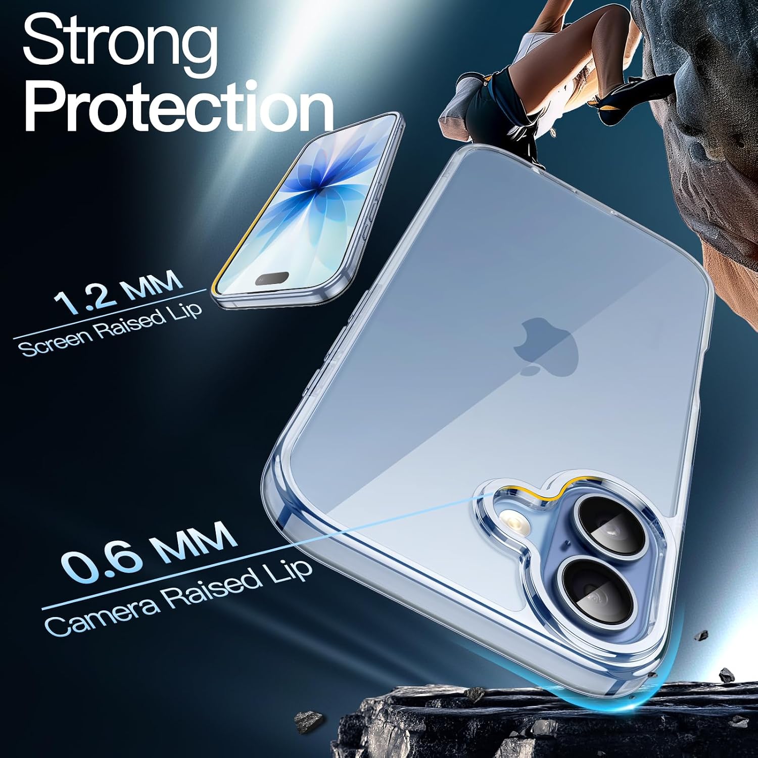 JETech Case for iPhone 17, Anti-Yellowing, Mist Blue