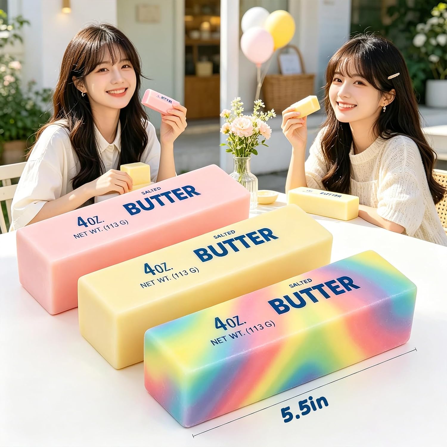 Butter Stick Fidget Toy, Slow Rebound Cute Butter Squeeze Stress Balls,Slow Rising Portable Squishy for Adults Anxiety & Stress Relief, Sensory Gifts for Office, Home