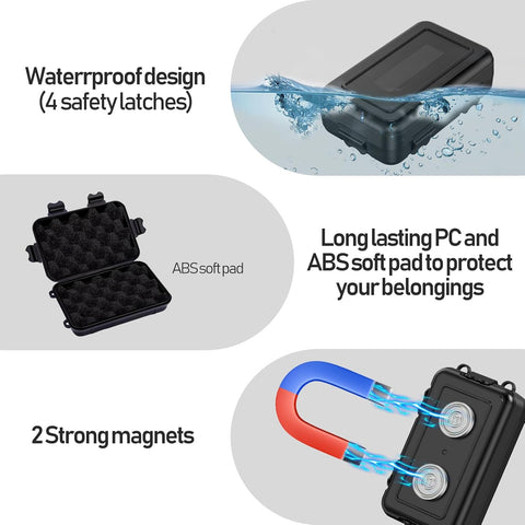 Magnetic Key Box, Hide A Key Holder, Under Car Magnetic Key Storage, Waterproof Hidden Key Box for Outside, Car Key Hider Magnet for Vehicles Travel (MM1 Regular)