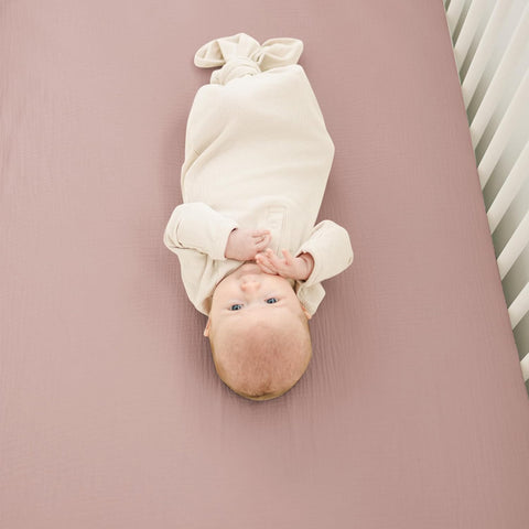 Konssy 2 Pack Muslin Crib Sheets for Baby Boys & Girls, 52" x 28"