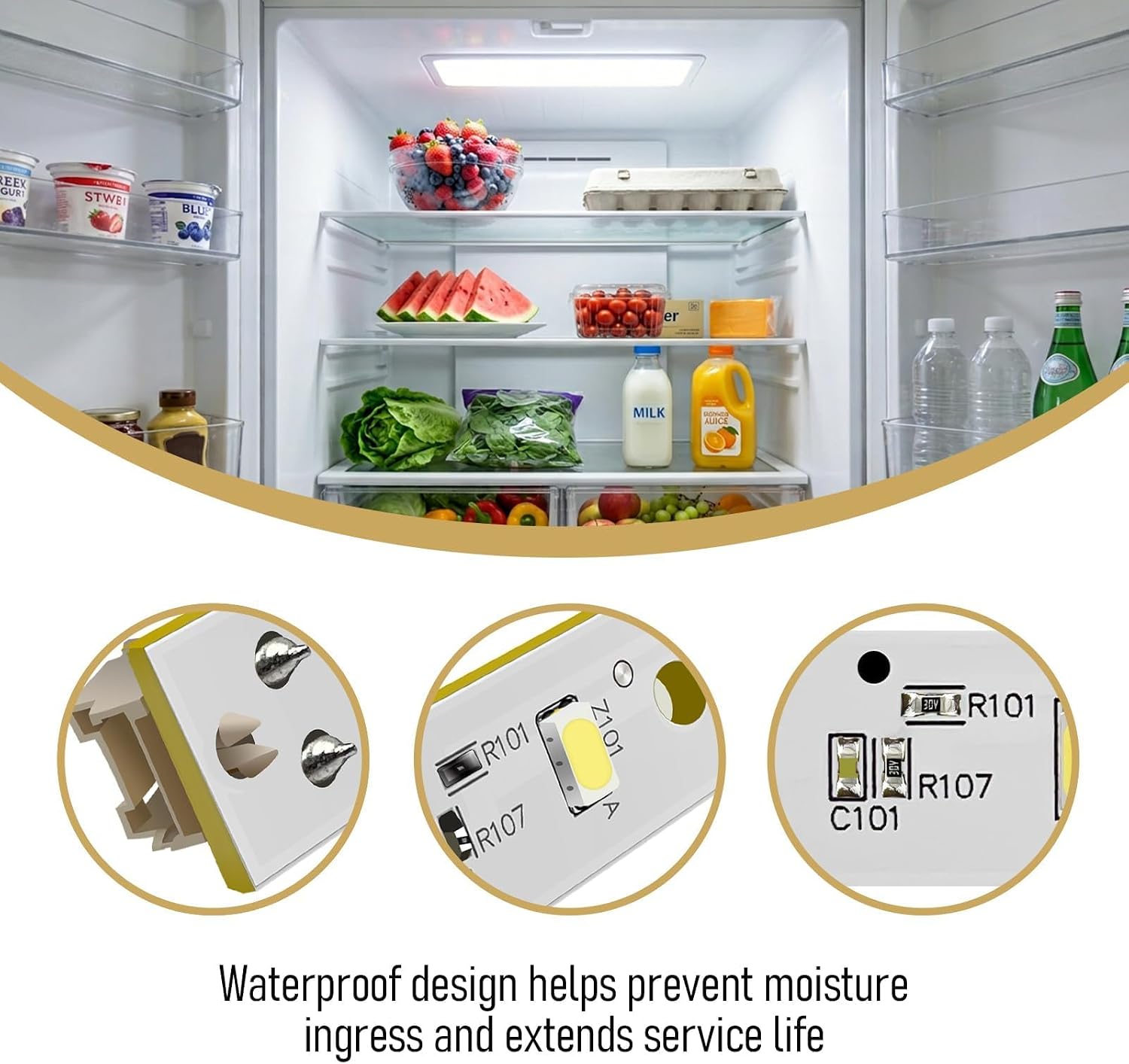 WISINY WR55X26671 Light Bulb for GE Refrigerator LED Light Replacement