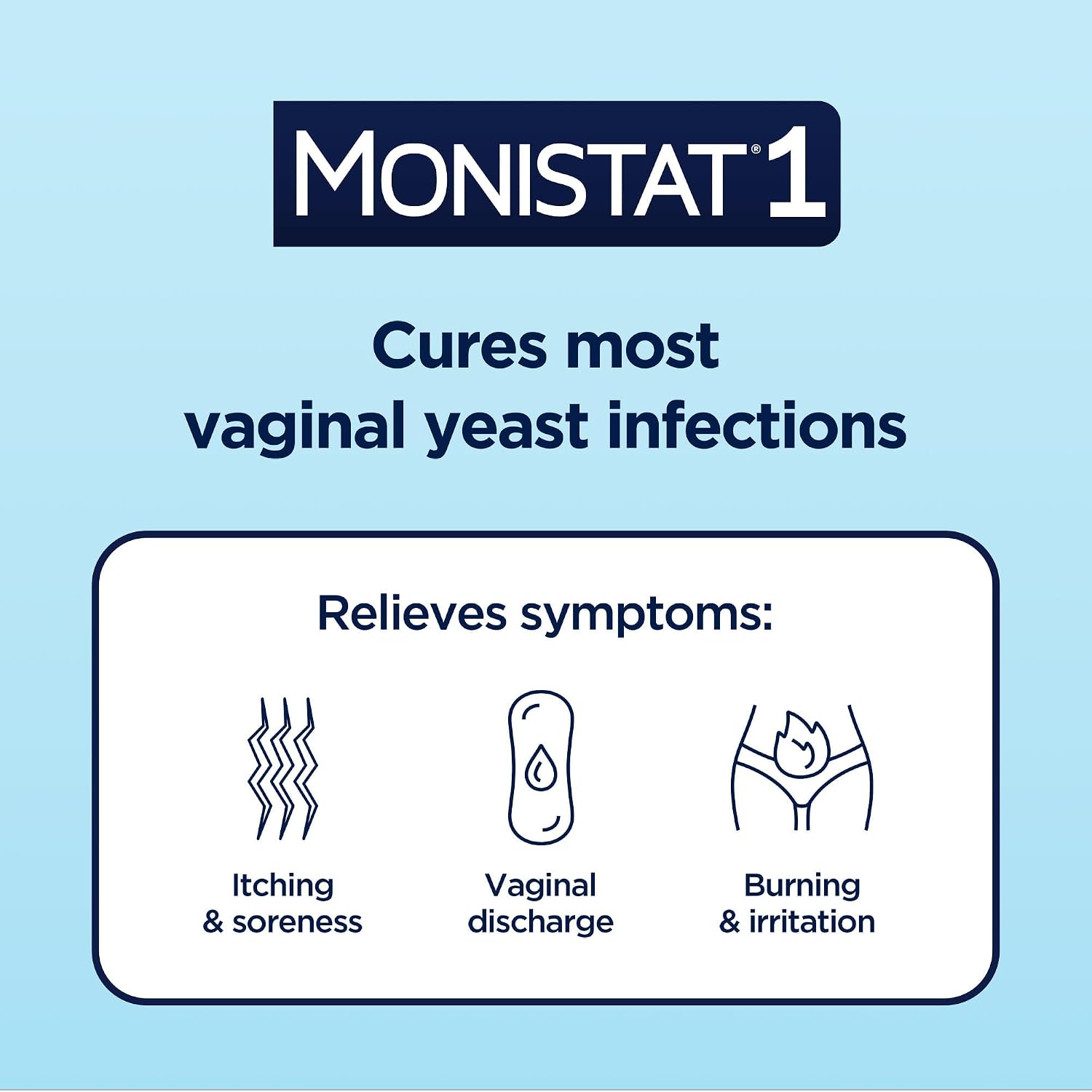Monistat 1-Day Yeast Infection Treatment, Miconazole Ovule Insert + Cream