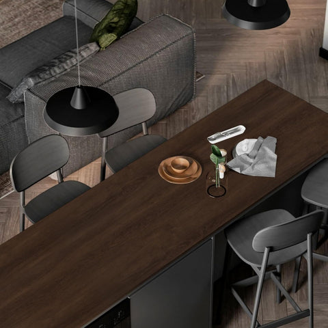 Wood Contact Paper Peel and Stick Dark Brown Walnut Wood Grain Wallpaper