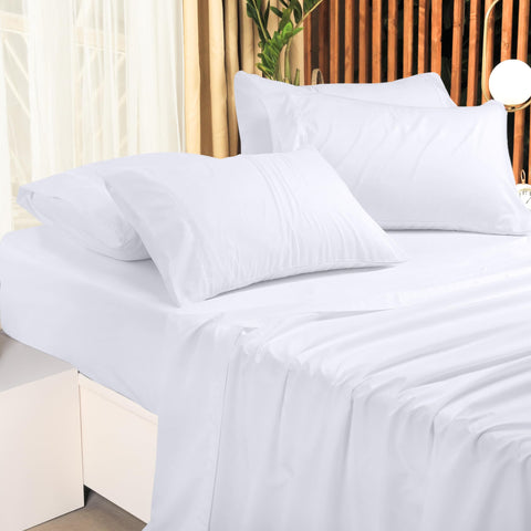 Utopia Bedding Queen Bed Sheets Set - 4 Piece Bedding - Brushed Microfiber - Shrinkage and Fade Resistant - Easy Care (Queen, White)