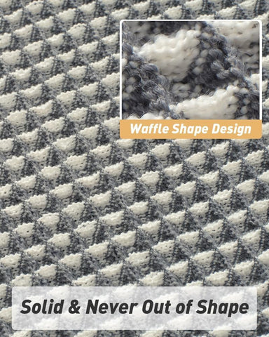 Upgraded Waffle Bath Mat Runner Absorbent Non Slip Bathroom Mat, 2' x 5'