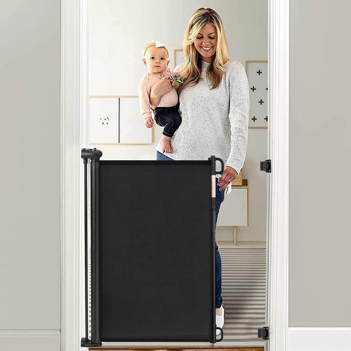 Momcozy Retractable Easy-to-Use Mesh Baby Gate