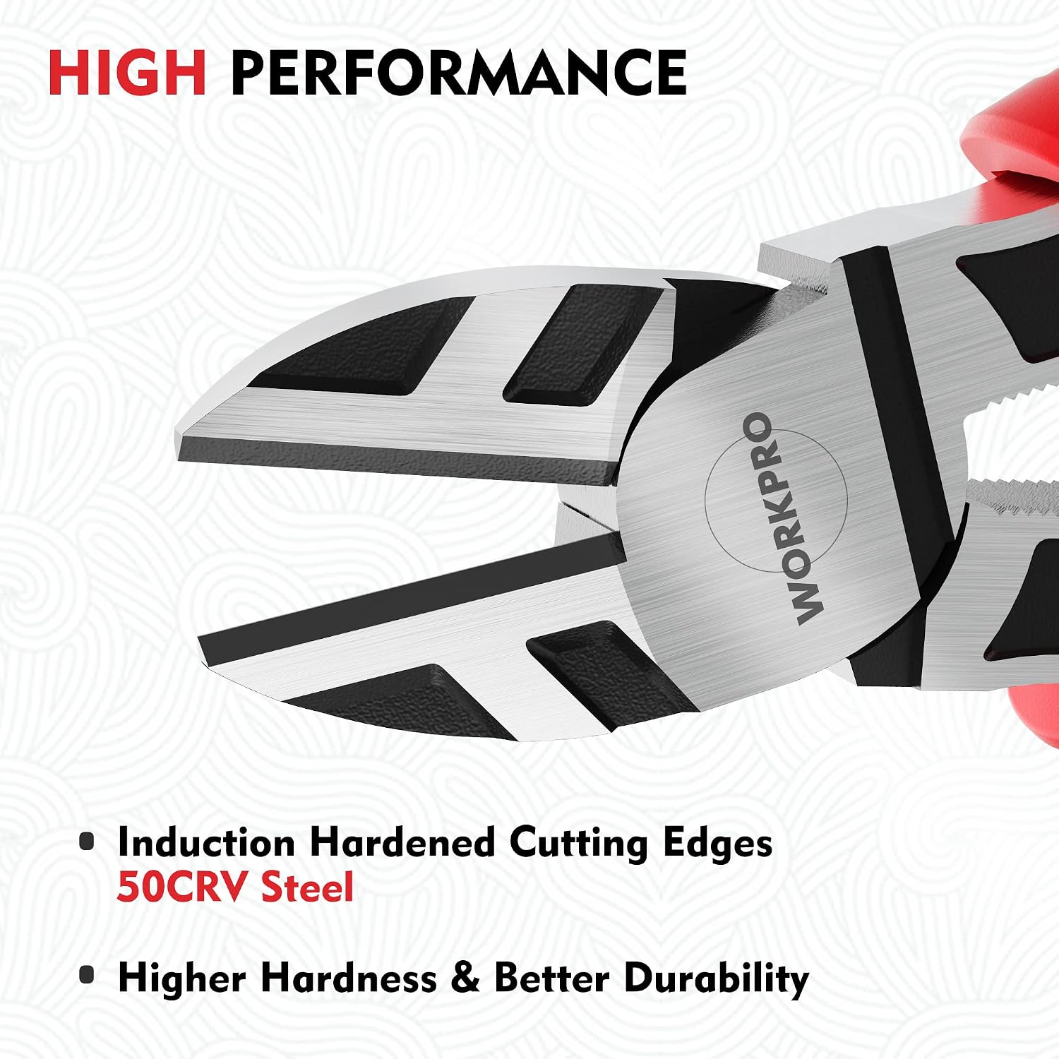 WORKPRO 6” Wire Cutters Heavy Duty CRV Steel, Diagonal Pliers for Cutting Wires Craft, Comfort Grip Handle