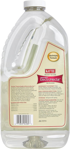 Kaytee Hummingbird ElectroNectar Wild Bird Food, Ready to Use, 64 Ounces