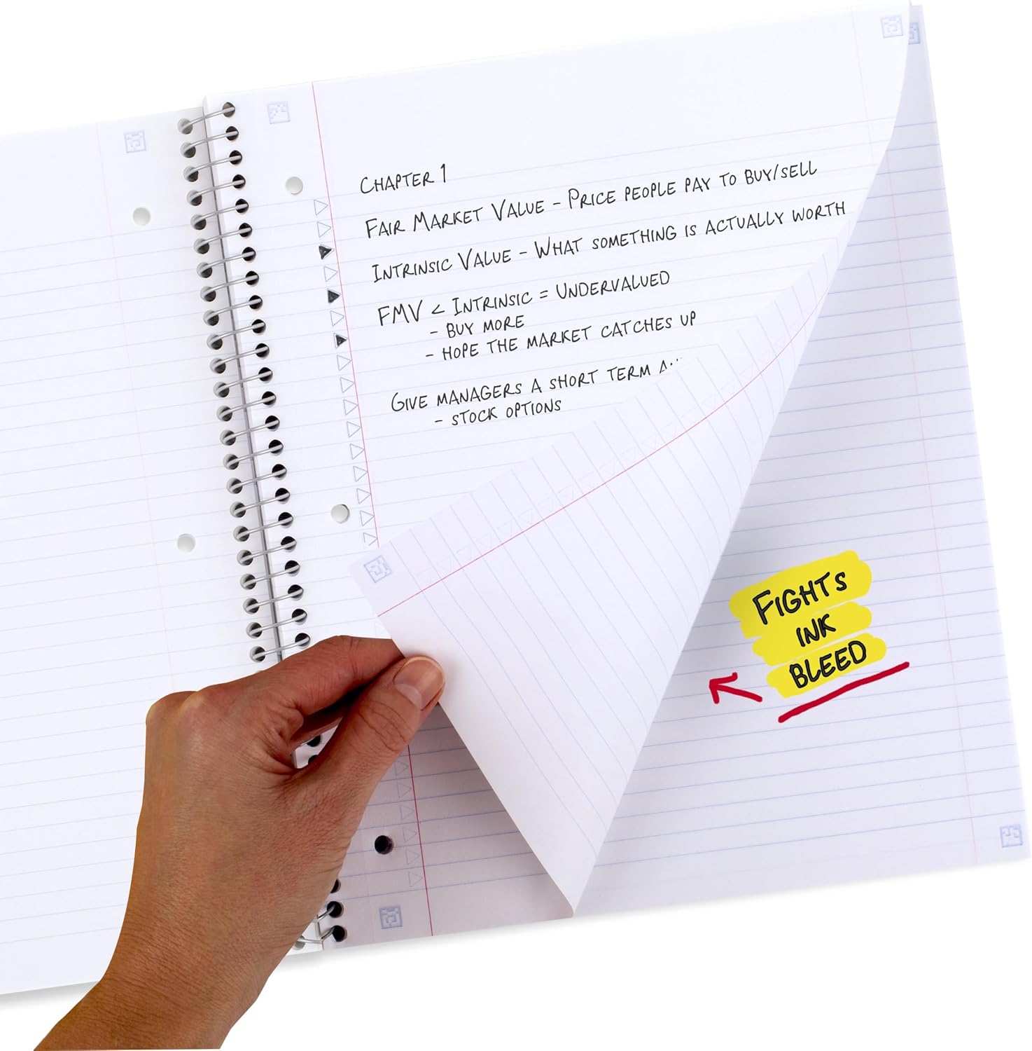 Five Star Spiral Notebook + Study App, 1 Subject, College Ruled, 8-1/2" x 11", 80 Sheets, Fights Ink Bleed, Water Resistant Cover, Ocean Tide (820443F-ECM)