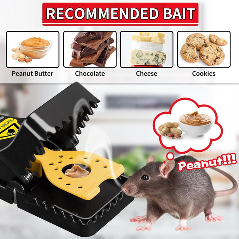 LULUCATCH Mouse Traps Indoor for Home, 96 Pack Snap Traps for Mice, No See Kill Quick-Set Reusable Sanitary Pet Safe Rodent Catcher for Home, Kitchen, Garage, Office