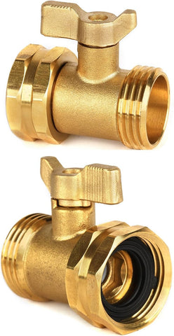2 Pack Garden Hose Shut Off Valve - Extended Handle