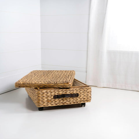 happimess Chett Underbed Storage Bin Wheels 26", Natural