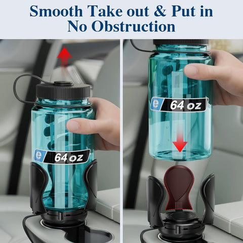 Car Cup Holder Expander, Cup Holder Extender Adapter with Expandable Arm and Adjustable Base, Compatible with Yeti Ramblers, Hydro Flasks, Stanley, Owala Most Coffee Mugs Bottles & Cups (CUP-2pack)