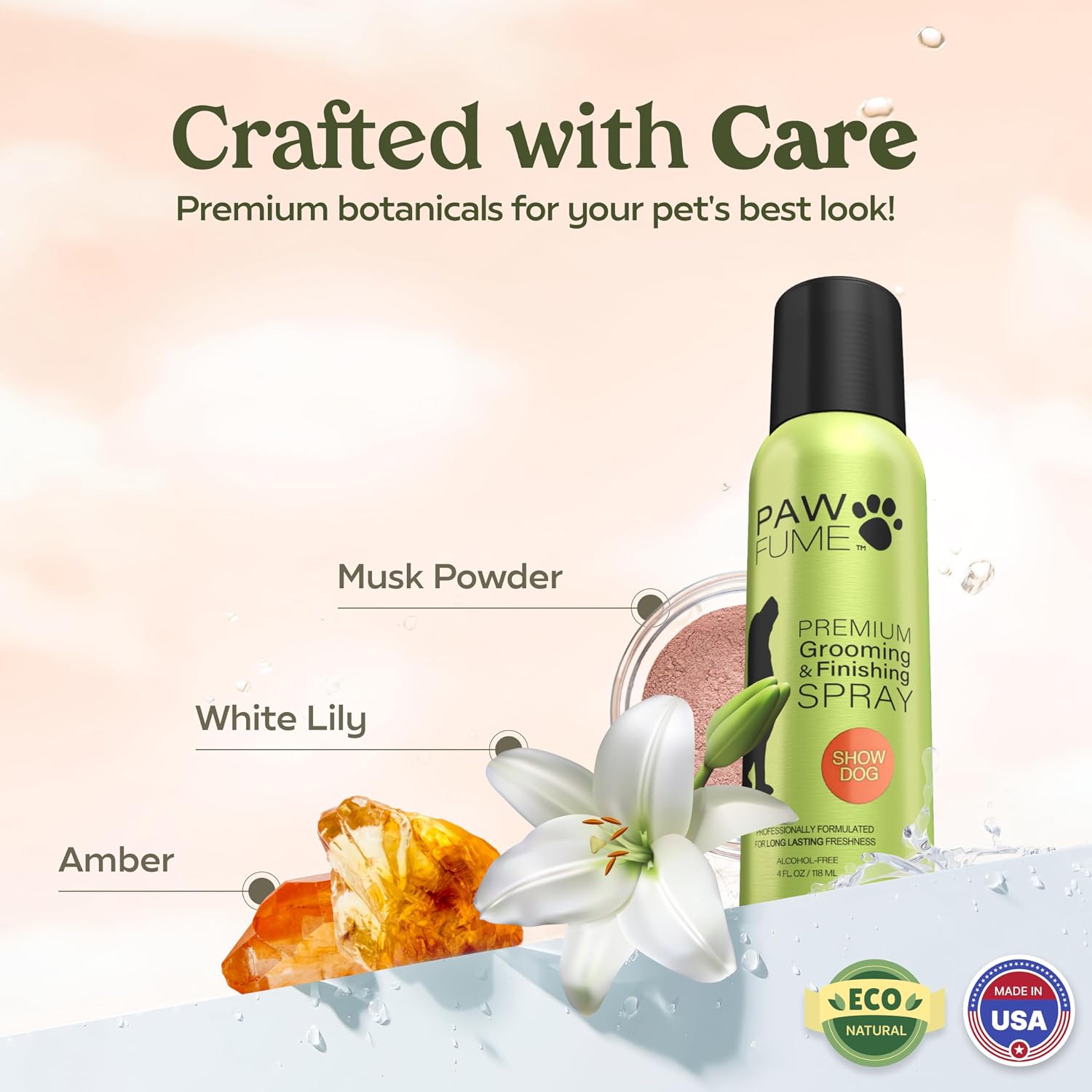 Paw Fume Dog Perfume Spray Long Lasting, Show Dog, 1-Pack