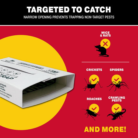 Catchmaster Spider & Insect Traps Indoor, Sticky Glue Boards 12 Pack