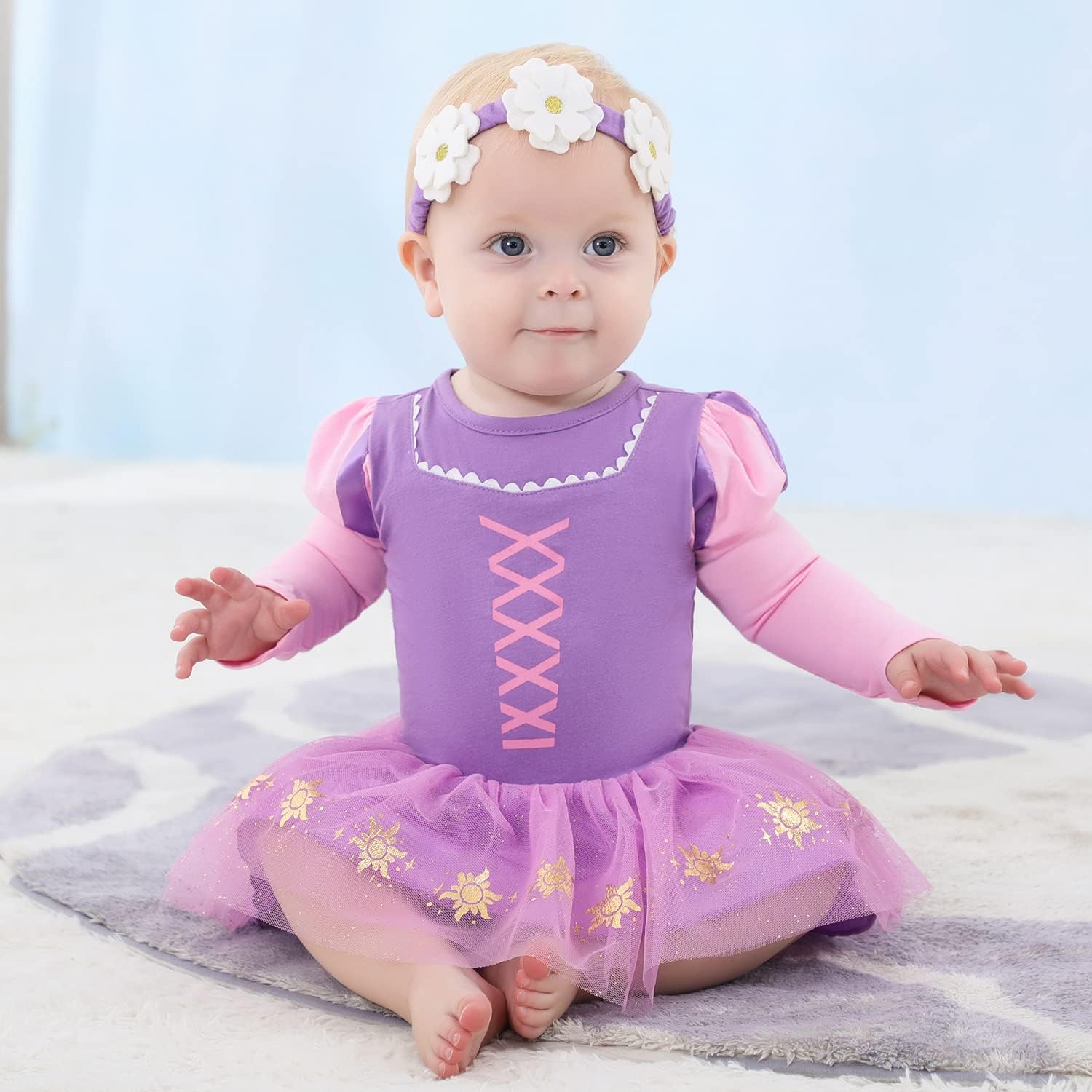 Dressy Daisy Baby Toddler Girls Princess Costume Romper with Headband