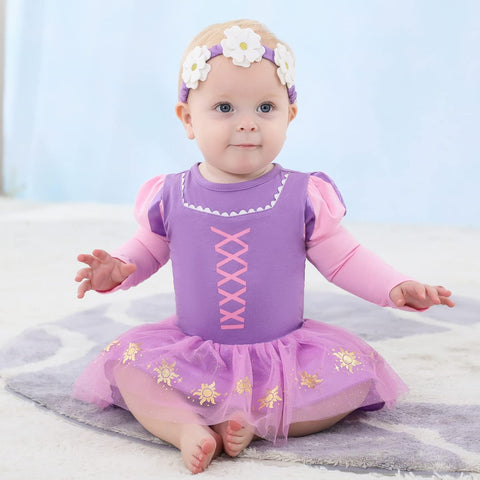 Dressy Daisy Baby Toddler Girls Princess Costume Romper with Headband
