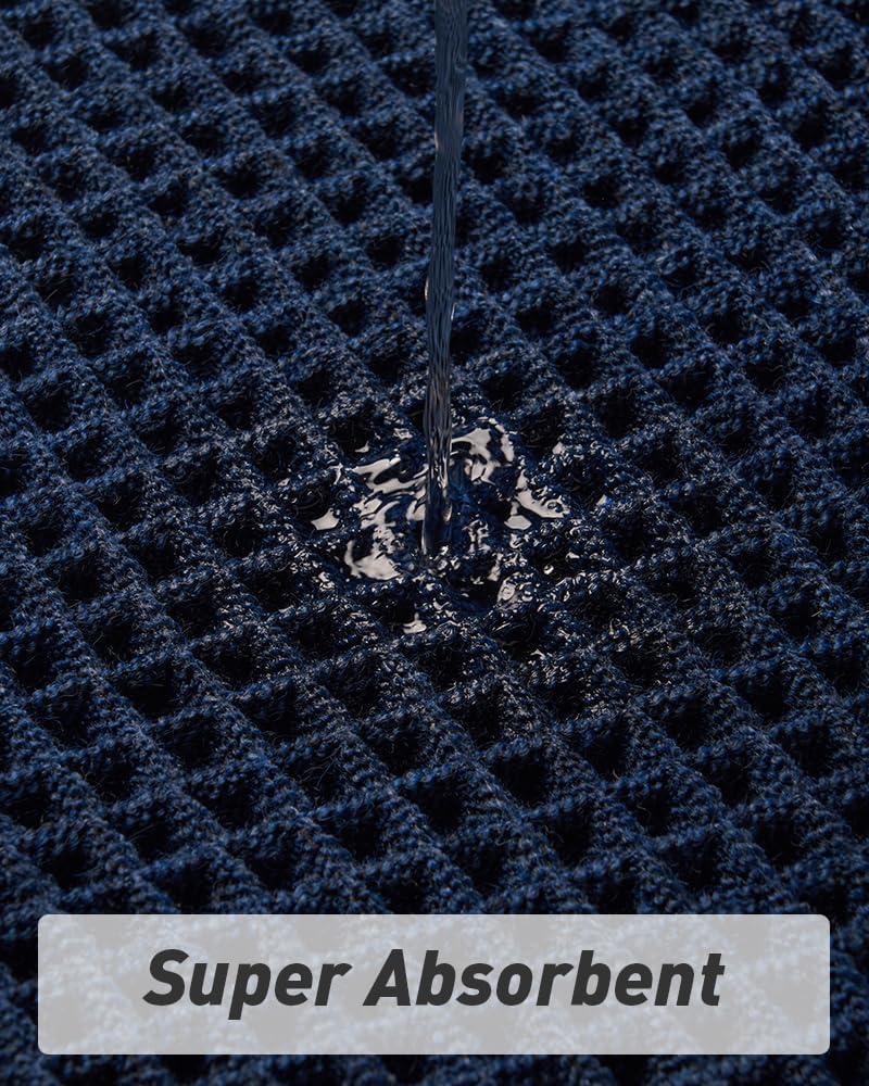 Upgraded Waffle Bath Mat Runner Absorbent Non Slip Bathroom Mat, 2' x 4'