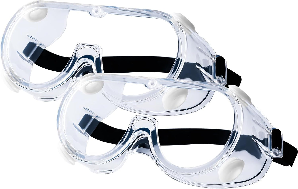 Honmein 2-Pack Safety Goggles, Anti-Fog Lab Goggles for Men and Women