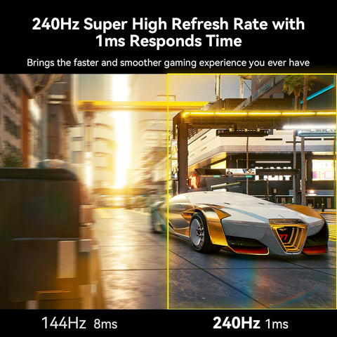 SANSUI 32 Inch Curved 240Hz Gaming Monitor High Refresh Rate, FHD 1080P