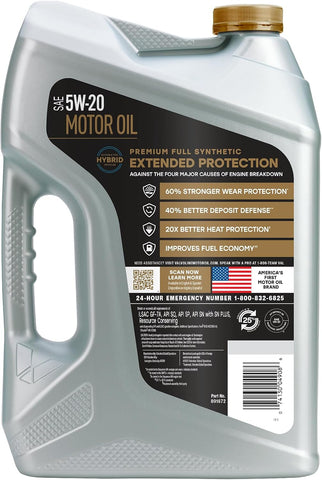 Valvoline Extended Protection Full Synthetic Motor Oil SAE 5W-20 5 QT